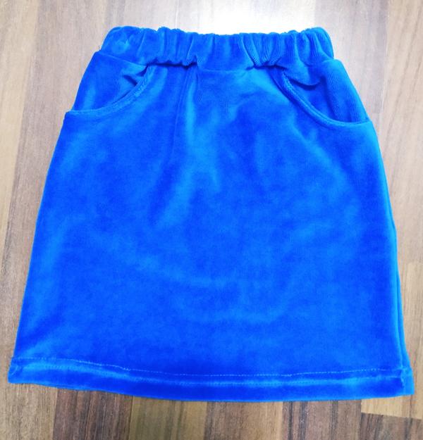 Спідниця велюрова з кишенями