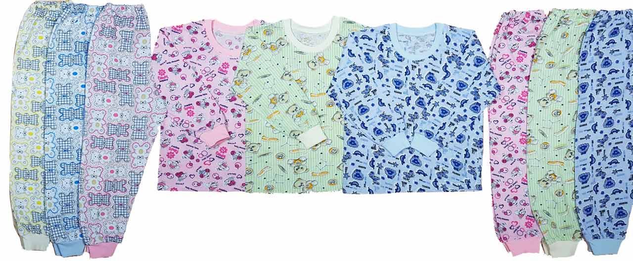 Піжами дитячі кольорові оптом та в роздріб від виробника.