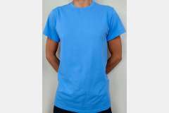 Футболка мужская голубая