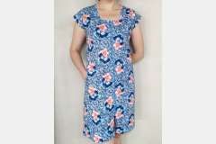 Халат на молнии с коротким рукавом