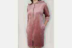 Халат велюровий з капюшоном